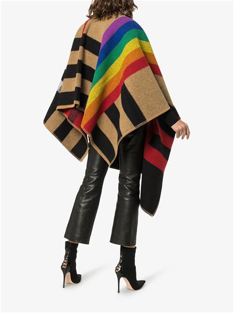 burberry rainbow poncho|burberry poncho nordstrom.